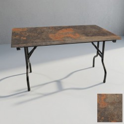 Banket Katlanır Masa (Werzalit, Allzalit. Vermodin Tabla 80x140) - Metalic Oxid 1