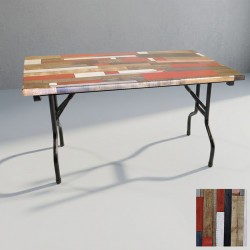Banket Katlanır Masa (Werzalit, Allzalit. Vermodin Tabla 80x140) - Redwood