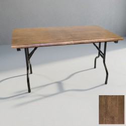 Banket Katlanır Masa (Werzalit, Allzalit. Vermodin Tabla 80x140) - Rustic Dark