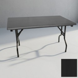 Banket Katlanır Masa (Werzalit, Allzalit. Vermodin Tabla 80x140) - Siyah