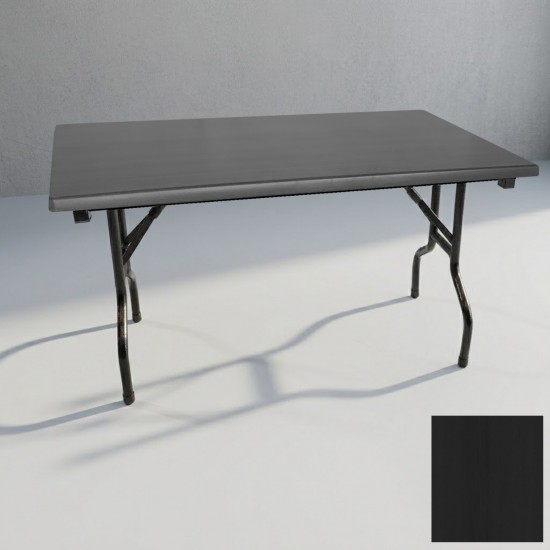 Banket Katlanır Masa (Werzalit, Allzalit. Vermodin Tabla 80x140) - Siyah