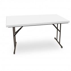 Banket Laminat Masa 80x140 (ESB-SIYAH) - Beyaz (Katlanır)