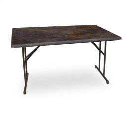 Banket Katlanır Masa (Werzalit, Allzalit. Vermodin Tabla 80x140) - Metalic Oxid 3