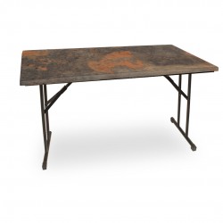 Banket Katlanır Masa (Werzalit, Allzalit. Vermodin Tabla 80x140) - Metalic Oxid 1