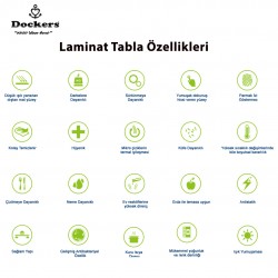 Buket Mega Laminat Yuvarlak Mutfak Masası Q110 - White Oak Buket Mega Laminat Yuvarlak Mutfak Masası Q110 - White Oak