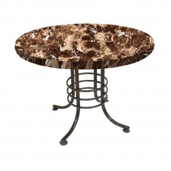 Buket Mega Laminat Yuvarlak Mutfak Masası Q100 - Karacabey Marble