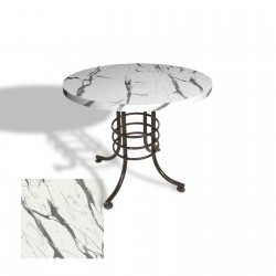 Buket Mega Laminat Yuvarlak Mutfak Masası Q120 - Afyon Marble Buket Mega Laminat Yuvarlak Mutfak Masası Q120 - Afyon Marble