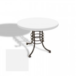 Buket Mega Laminat Yuvarlak Mutfak Masası Q120 - Beyaz