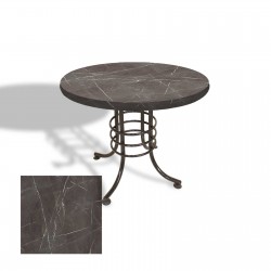 Buket Mega Laminat Yuvarlak Mutfak Masası Q100 - Dark Emperado Buket Mega Laminat Yuvarlak Mutfak Masası Q100 - Dark Emperado