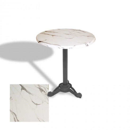 Çipa Döküm Ayak Yuvarlak Masa Çap 90cm - (Werzalit, Wermodin ve Allzalit Tabla) - Afyon Mermer