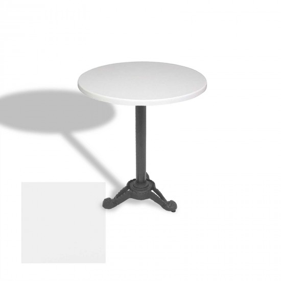 Çipa Döküm Ayak Yuvarlak Masa Çap 90cm - (Werzalit, Wermodin ve Allzalit Tabla) - Beyaz