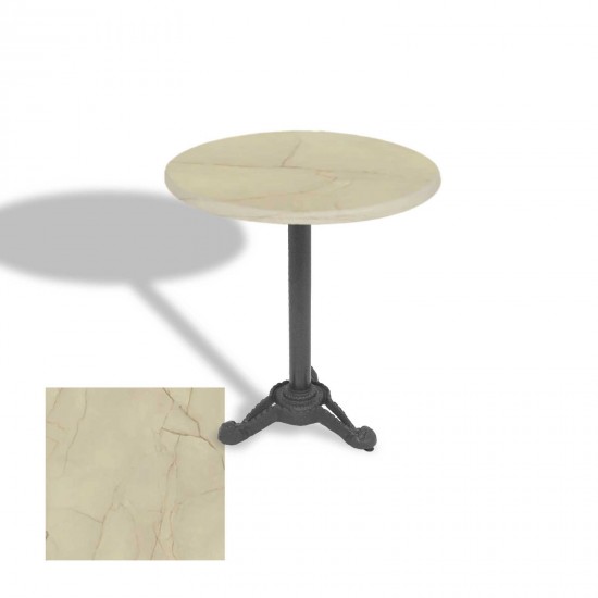 Çipa Döküm Ayak Yuvarlak Masa Çap 90cm - (Werzalit, Wermodin ve Allzalit Tabla) - Golden Marble