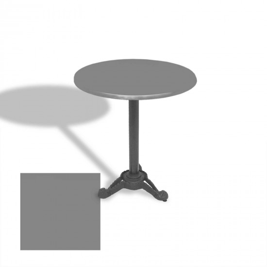 Çipa Döküm Ayak Yuvarlak Masa Çap 90cm - (Werzalit, Wermodin ve Allzalit Tabla) - Koyu Gri