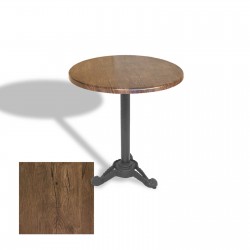 Çipa Döküm Ayak Yuvarlak Masa Çap 90cm - (Werzalit, Wermodin ve Allzalit Tabla) - Rustic Dark