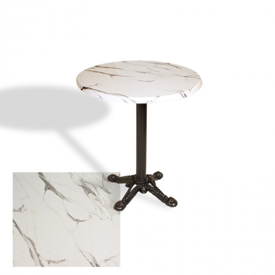 Çipa Döküm Ayak Yuvarlak Masa Çap 90cm - (Werzalit, Wermodin ve Allzalit Tabla) - Afyon Mermer