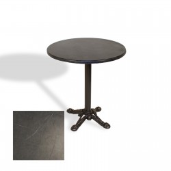 Çipa Döküm Ayak Yuvarlak Masa Çap 90cm - (Werzalit, Wermodin ve Allzalit Tabla) - Grey Marble