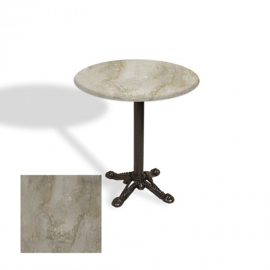 Çipa Döküm Ayak Yuvarlak Masa Çap 90cm - (Werzalit, Wermodin ve Allzalit Tabla) - Irony