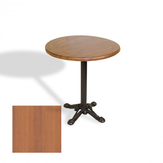 Çipa Döküm Ayak Yuvarlak Masa Çap 90cm - (Werzalit, Wermodin ve Allzalit Tabla) - Koyu Ahşap