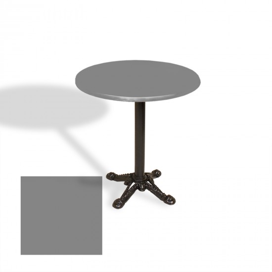 Çipa Döküm Ayak Yuvarlak Masa Çap 90cm - (Werzalit, Wermodin ve Allzalit Tabla) - Koyu Gri
