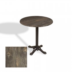Çipa Döküm Ayak Yuvarlak Masa Çap 90cm - (Werzalit, Wermodin ve Allzalit Tabla) - Old Pine