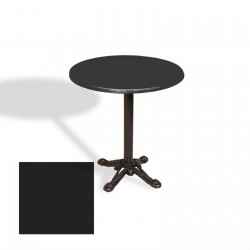 Çipa Döküm Ayak Yuvarlak Masa Çap 90cm - (Werzalit, Wermodin ve Allzalit Tabla) - Siyah