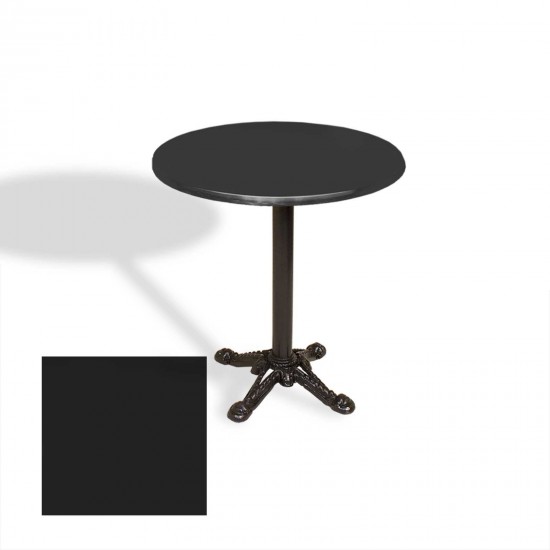 Çipa Döküm Ayak Yuvarlak Masa Çap 90cm - (Werzalit, Wermodin ve Allzalit Tabla) - Siyah