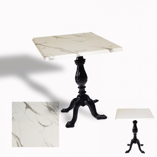 Çipa 1001 Döküm Ayak Kare Masa 60X60 cm - (Werzalit, Wermodin ve Allzalit Tabla) - Afyon Mermer Çipa 1001 Döküm Ayak Kare Masa 60X60 cm - (Werzalit, Wermodin ve Allzalit Tabla) - Afyon Mermer