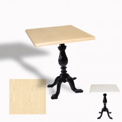 Çipa 1001 Döküm Ayak Kare Masa 60X60 cm - (Werzalit, Wermodin ve Allzalit Tabla) - Akçaağaç