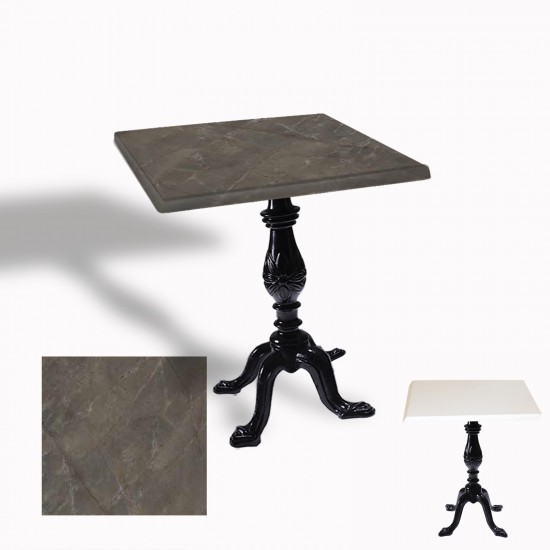 Çipa 1001 Döküm Ayak Kare Masa 60X60 cm - (Werzalit, Wermodin ve Allzalit Tabla) - Halong