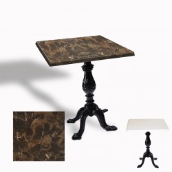 Çipa 1001 Döküm Ayak Kare Masa 70x70 cm - (Werzalit, Wermodin ve Allzalit Tabla) - Karacabey Mermer