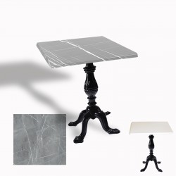 Çipa 1001 Döküm Ayak Kare Masa 70x70 cm - (Werzalit, Wermodin ve Allzalit Tabla) - Light Temperado