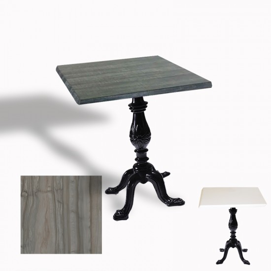 Çipa 1001 Döküm Ayak Kare Masa 60X60 cm - (Werzalit, Wermodin ve Allzalit Tabla) - Magma