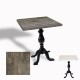 Çipa 1001 Döküm Ayak Kare Masa 80X80 cm - (Werzalit, Wermodin ve Allzalit Tabla) - Old Pine