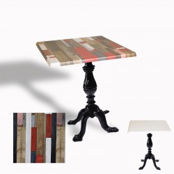 Çipa 1001 Döküm Ayak Kare Masa 60X60 cm - (Werzalit, Wermodin ve Allzalit Tabla) - Redwood