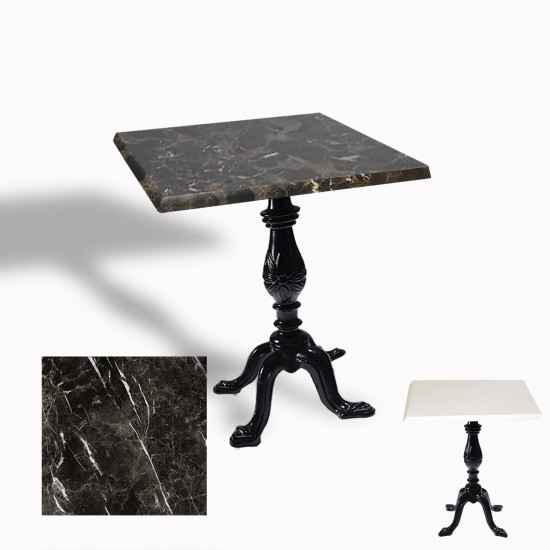Çipa 1001 Döküm Ayak Kare Masa 60X60 cm - (Werzalit, Wermodin ve Allzalit Tabla) - Teramo Çipa 1001 Döküm Ayak Kare Masa 60X60 cm - (Werzalit, Wermodin ve Allzalit Tabla) - Teramo