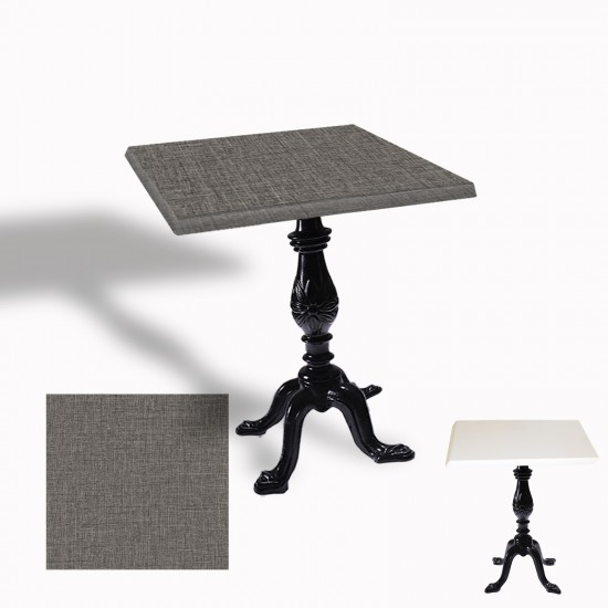 Çipa 1001 Döküm Ayak Kare Masa 70x70 cm - (Werzalit, Wermodin ve Allzalit Tabla) - Twister