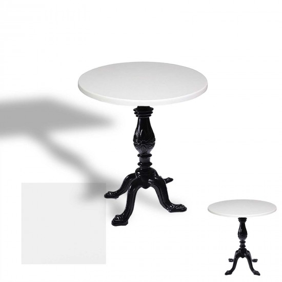 Çipa 1001 Döküm Ayak Yuvarlak Masa Çap 90cm - (Werzalit, Wermodin ve Allzalit Tabla) - Beyaz