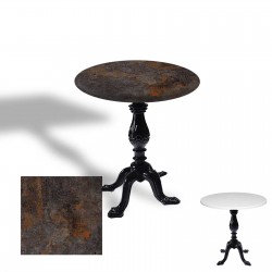 Çipa 1001 Döküm Ayak Yuvarlak Masa Çap 90cm - (Werzalit, Wermodin ve Allzalit Tabla) - Metalic Oxid 3