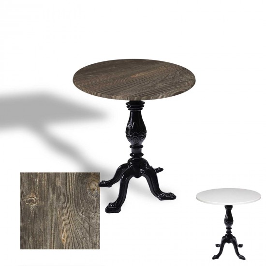 Çipa 1001 Döküm Ayak Yuvarlak Masa Çap 90cm - (Werzalit, Wermodin ve Allzalit Tabla) - Old Pine Çipa 1001 Döküm Ayak Yuvarlak Masa Çap 90cm - (Werzalit, Wermodin ve Allzalit Tabla) - Old Pine
