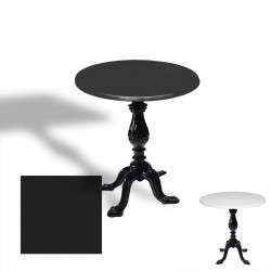 Çipa 1001 Döküm Ayak Yuvarlak Masa Çap 90cm - (Werzalit, Wermodin ve Allzalit Tabla) - Siyah