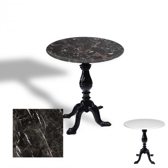Çipa 1001 Döküm Ayak Yuvarlak Masa Çap 90cm - (Werzalit, Wermodin ve Allzalit Tabla) - Teramo