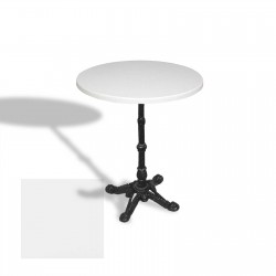 Çipa 1002 Döküm Ayak Yuvarlak Masa Çap 90cm - (Werzalit, Wermodin ve Allzalit Tabla) - Beyaz