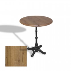 Çipa 1002 Döküm Ayak Yuvarlak Masa Çap 90cm - (Werzalit, Wermodin ve Allzalit Tabla) - Canyon Palace Oak