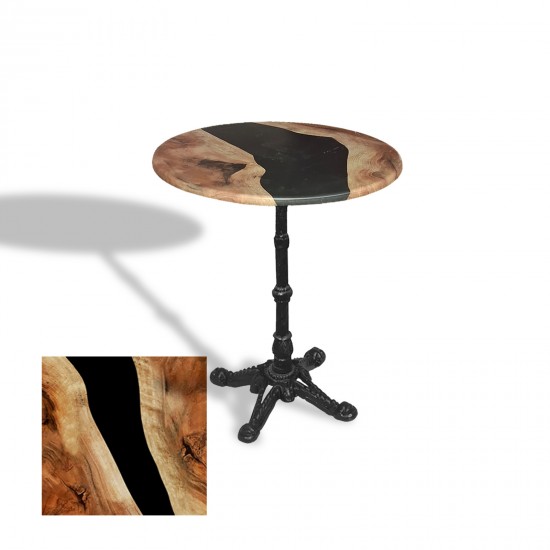 Çipa 1002 Döküm Ayak Yuvarlak Masa Çap 70cm - (Werzalit, Wermodin ve Allzalit Tabla) - Epoxy
