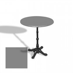 Çipa 1002 Döküm Ayak Yuvarlak Masa Çap 90cm - (Werzalit, Wermodin ve Allzalit Tabla) - Koyu Gri