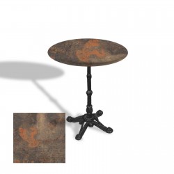 Çipa 1002 Döküm Ayak Yuvarlak Masa Çap 90cm - (Werzalit, Wermodin ve Allzalit Tabla) - Metalic Oxid 1