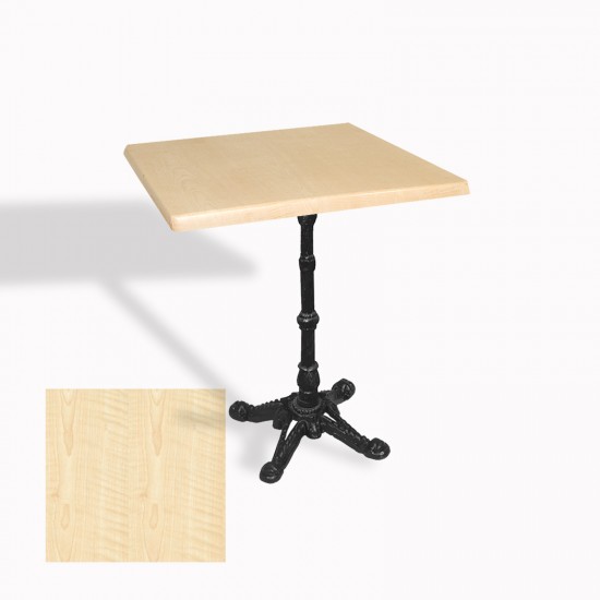 Çipa 1002 Döküm Ayak Kare Masa 60X60 cm - (Werzalit, Wermodin ve Allzalit Tabla) - Akçaağaç