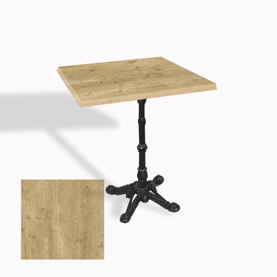 Çipa 1002 Döküm Ayak Kare Masa 60X60 cm - (Werzalit, Wermodin ve Allzalit Tabla) - Avalone Pine