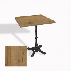 Çipa 1002 Döküm Ayak Kare Masa 60X60 cm - (Werzalit, Wermodin ve Allzalit Tabla) - Canyon Palace Oak