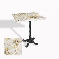 Çipa 1002 Döküm Ayak Kare Masa 60X60 cm - (Werzalit, Wermodin ve Allzalit Tabla) - Gold